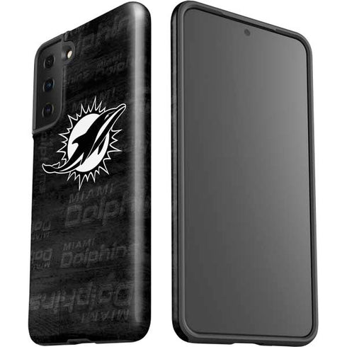 NFL Miami Dolphins Black & White Galaxy S21 Plus 5G Pro Case