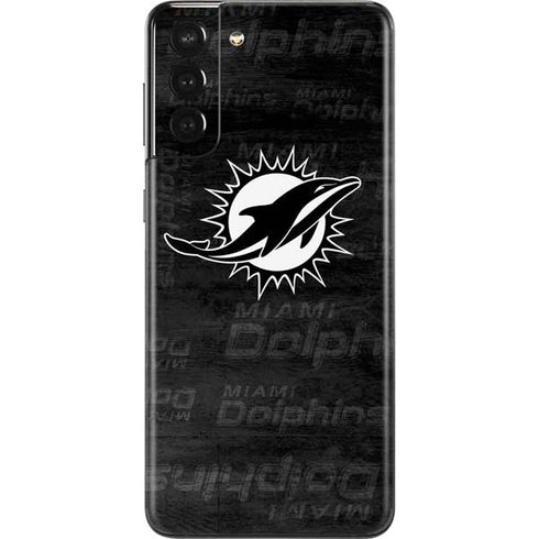 NFL Miami Dolphins Black & White Galaxy S21 Plus 5G Skin