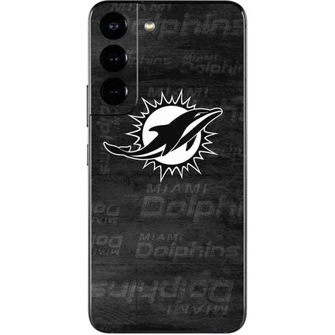 NFL Miami Dolphins Black & White Galaxy S22 Skin