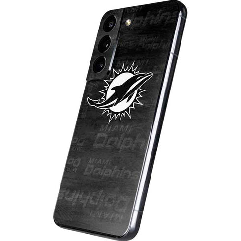NFL Miami Dolphins Black & White Galaxy S22 Skin