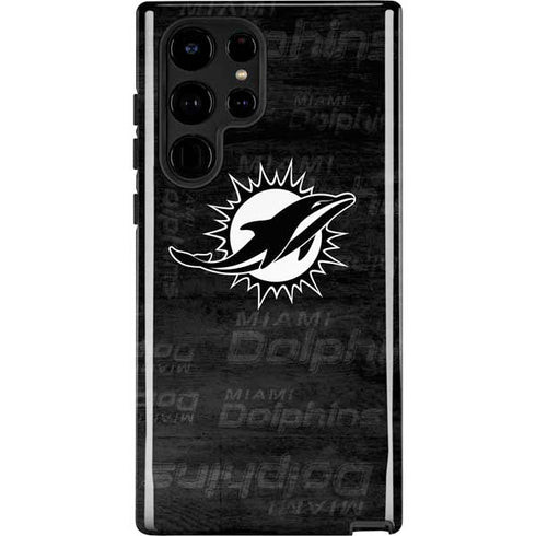 NFL Miami Dolphins Black & White Galaxy S22 Ultra Pro Case