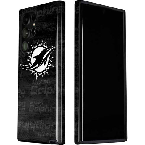NFL Miami Dolphins Black & White Galaxy S22 Ultra Pro Case