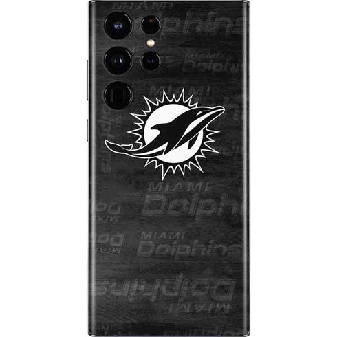 NFL Miami Dolphins Black & White Galaxy S22 Ultra Skin