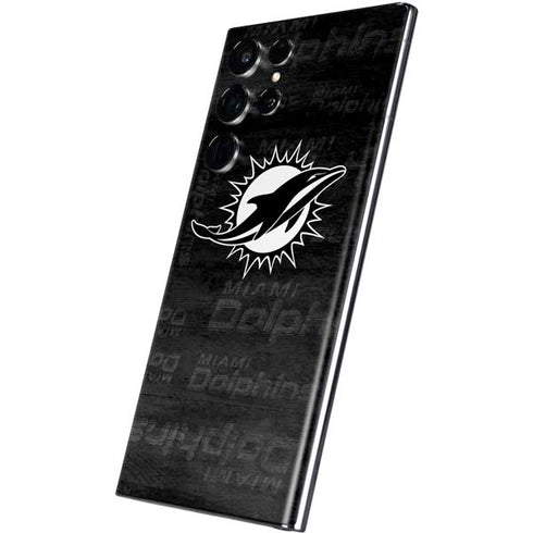 NFL Miami Dolphins Black & White Galaxy S22 Ultra Skin