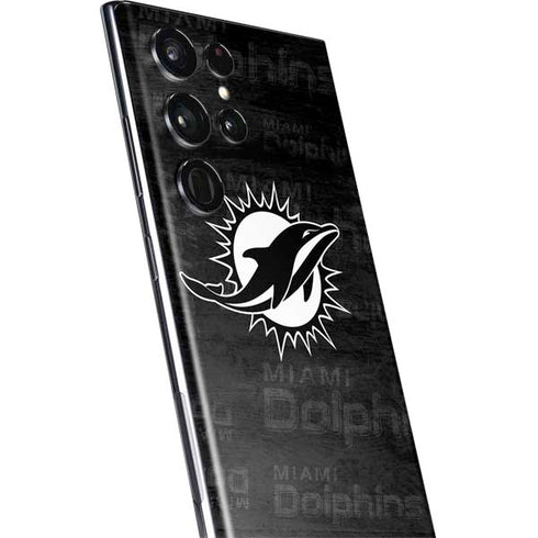 NFL Miami Dolphins Black & White Galaxy S22 Ultra Skin