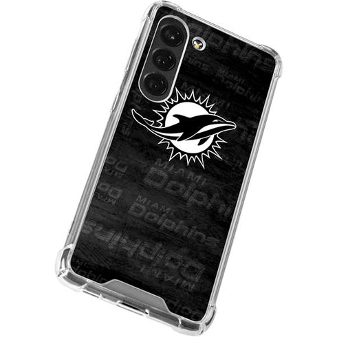 NFL Miami Dolphins Black & White Galaxy S23 Clear Case