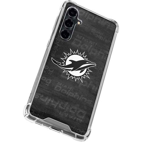 NFL Miami Dolphins Black & White Galaxy S23 FE Clear Case