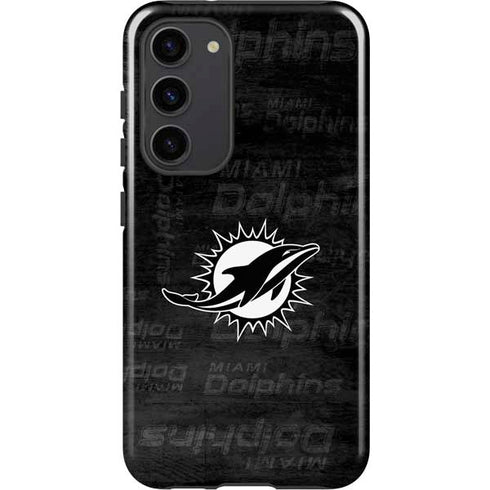 NFL Miami Dolphins Black & White Galaxy S23 Plus Pro Case