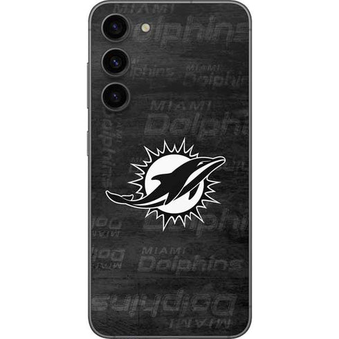 NFL Miami Dolphins Black & White Galaxy S23 Plus Skin