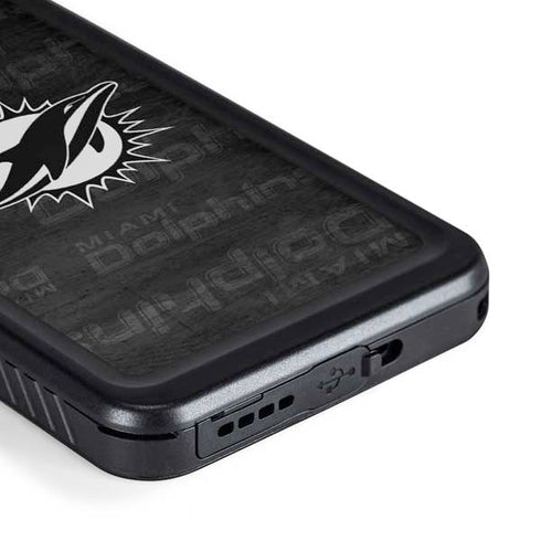 NFL Miami Dolphins Black & White Galaxy S23 Plus Waterproof Case