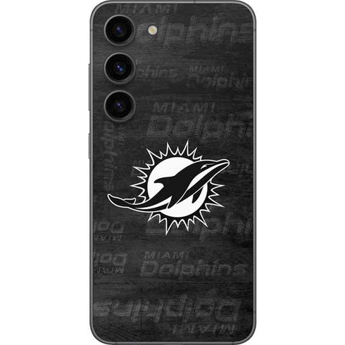 NFL Miami Dolphins Black & White Galaxy S23 Skin