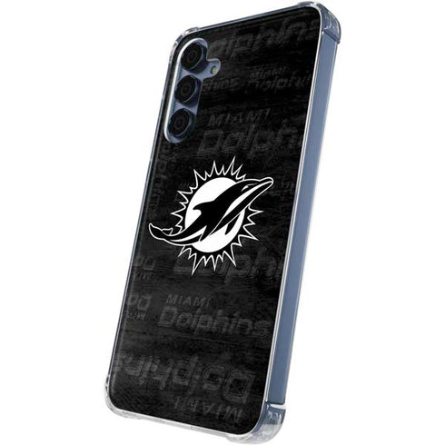NFL Miami Dolphins Black & White Galaxy S24 Clear Case