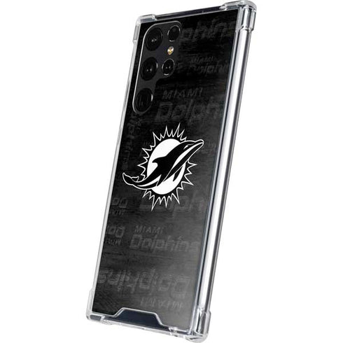 NFL Miami Dolphins Black & White Galaxy S24 Ultra Clear Case