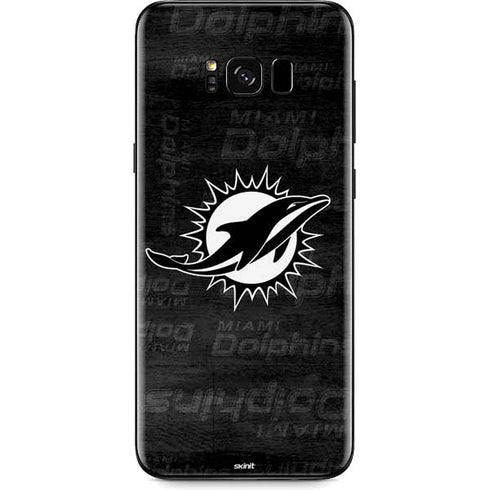 NFL Miami Dolphins Black & White Galaxy S8 Skin