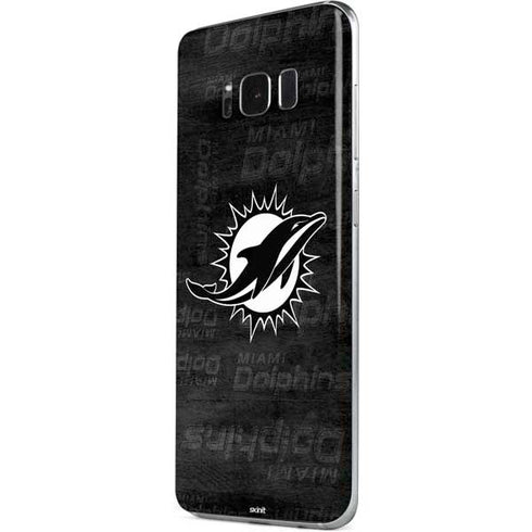 NFL Miami Dolphins Black & White Galaxy S8 Skin