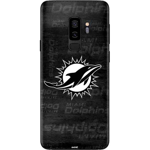 NFL Miami Dolphins Black & White Galaxy S9 Plus Skin
