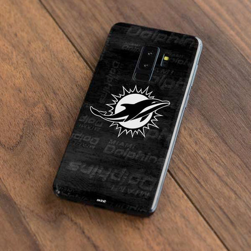 NFL Miami Dolphins Black & White Galaxy S9 Plus Skin