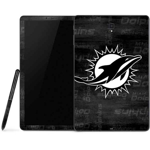 NFL Miami Dolphins Black & White Samsung Galaxy Tab Skin