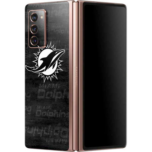 NFL Miami Dolphins Black & White Galaxy Z Fold2 5G Skin