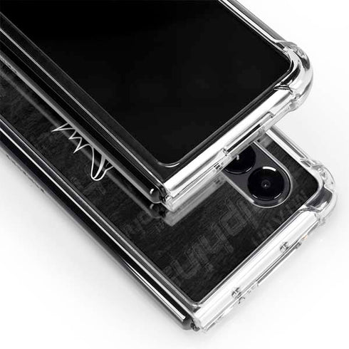 NFL Miami Dolphins Black & White Galaxy Z Fold4 5G Clear Case