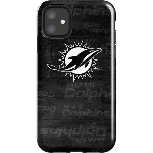 NFL Miami Dolphins Black & White iPhone 11 Impact Case