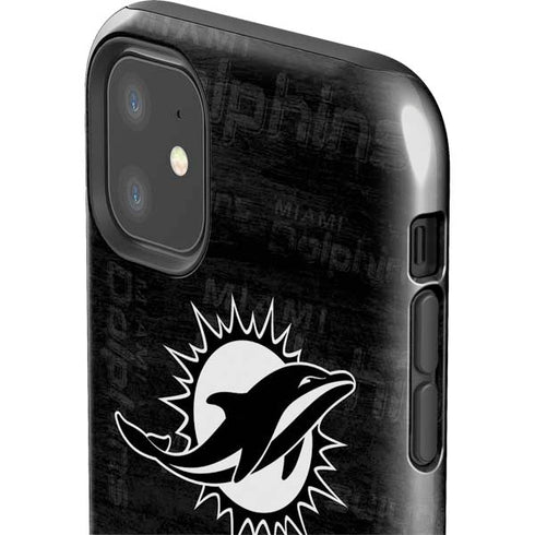 NFL Miami Dolphins Black & White iPhone 11 Impact Case