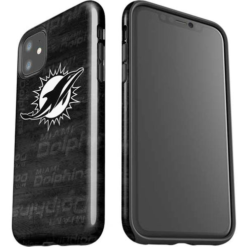 NFL Miami Dolphins Black & White iPhone 11 Impact Case