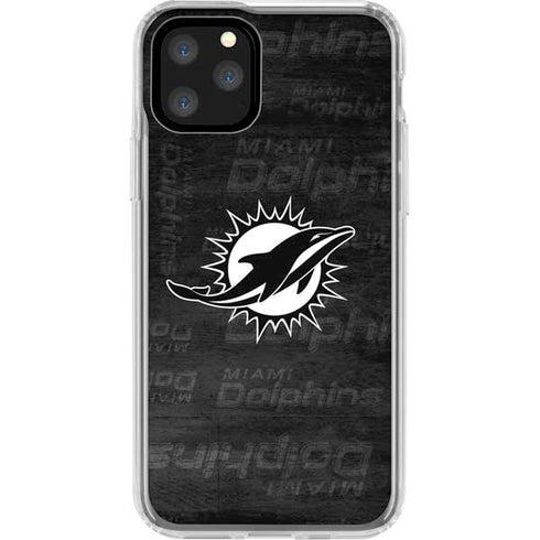 NFL Miami Dolphins Black & White iPhone 11 Pro Clear Case