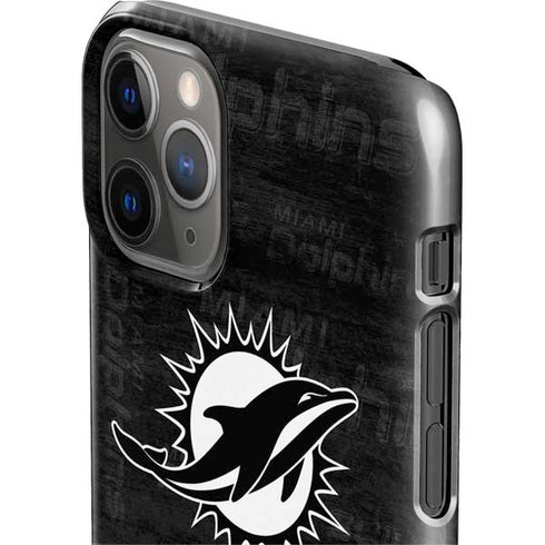 NFL Miami Dolphins Black & White iPhone 11 Pro Lite Case
