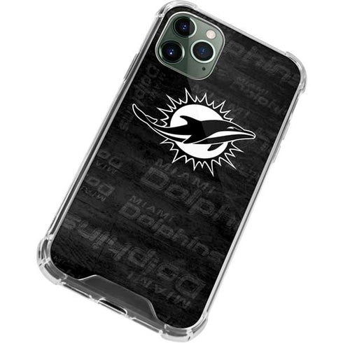 NFL Miami Dolphins Black & White iPhone 11 Pro Max Clear Case