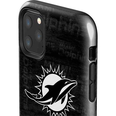 NFL Miami Dolphins Black & White iPhone 11 Pro Max Impact Case