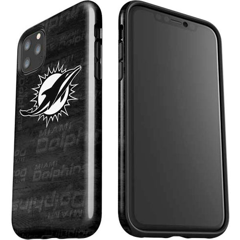 NFL Miami Dolphins Black & White iPhone 11 Pro Max Impact Case