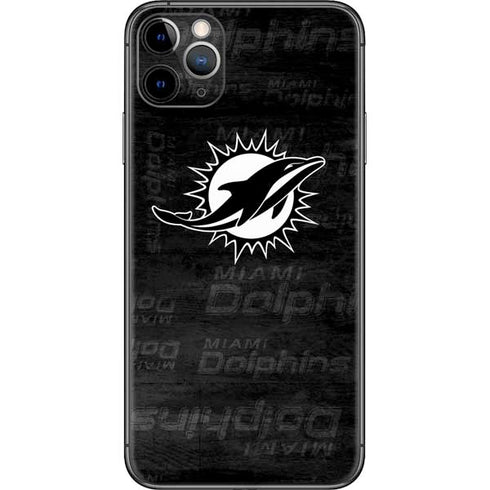 NFL Miami Dolphins Black & White iPhone 11 Pro Max Skin