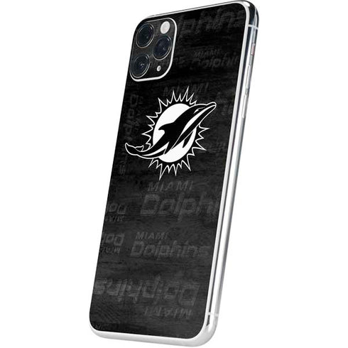 NFL Miami Dolphins Black & White iPhone 11 Pro Max Skin