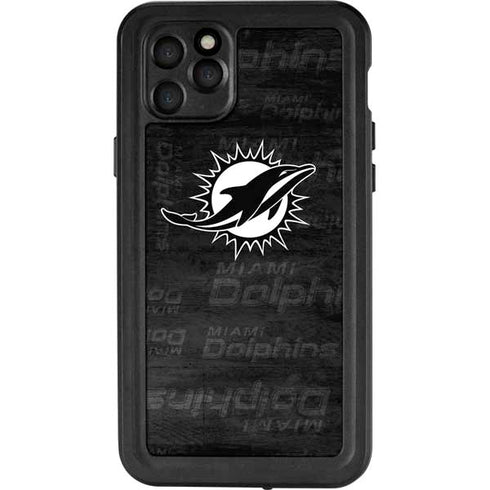NFL Miami Dolphins Black & White iPhone 11 Pro Max Waterproof Case