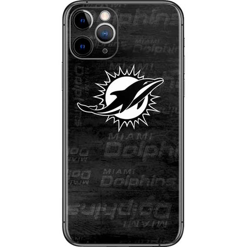 NFL Miami Dolphins Black & White iPhone 11 Pro Skin