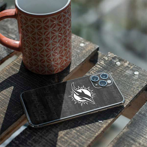 NFL Miami Dolphins Black & White iPhone 11 Pro Skin