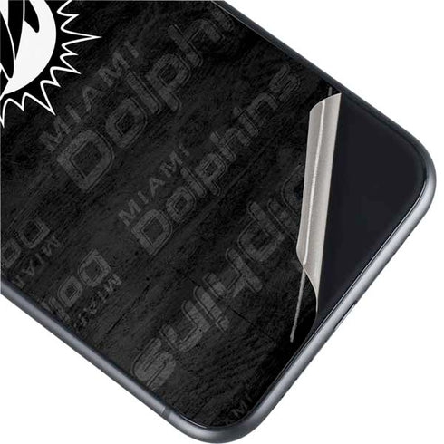 NFL Miami Dolphins Black & White iPhone 11 Skin