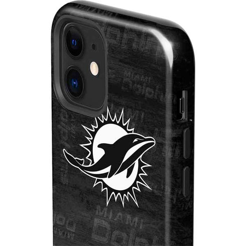 NFL Miami Dolphins Black & White iPhone 12 Impact Case