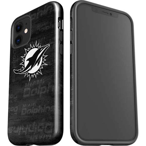 NFL Miami Dolphins Black & White iPhone 12 Impact Case