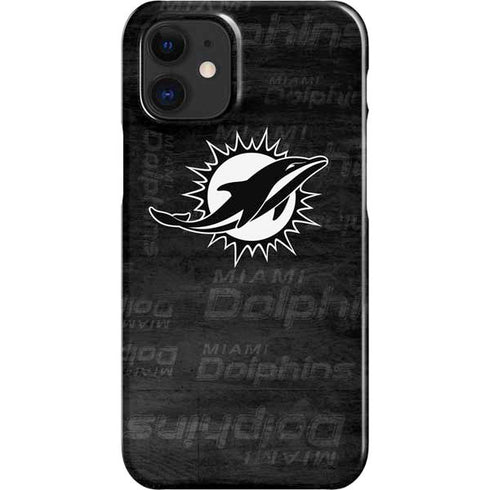NFL Miami Dolphins Black & White iPhone 12 Mini Lite Case