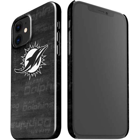 NFL Miami Dolphins Black & White iPhone 12 Mini Lite Case