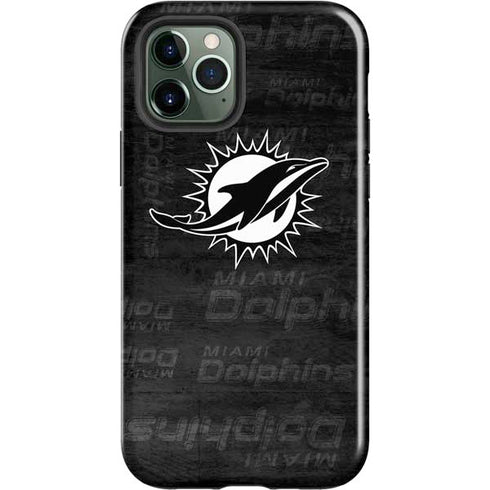 NFL Miami Dolphins Black & White iPhone 12 Pro Impact Case