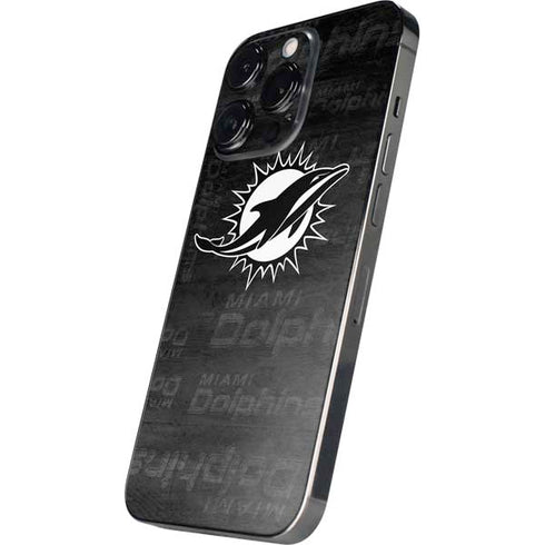 NFL Miami Dolphins Black & White iPhone 13 Pro Max Skin
