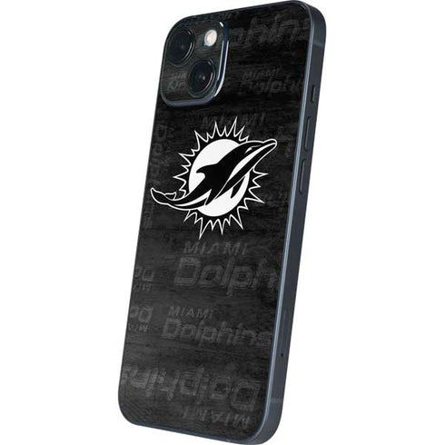 NFL Miami Dolphins Black & White iPhone 14 Plus Skin