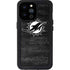 NFL Miami Dolphins Black & White iPhone 14 Pro Max Waterproof Case