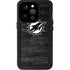 NFL Miami Dolphins Black & White iPhone 14 Pro Waterproof Case