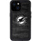 NFL Miami Dolphins Black & White iPhone 15 Waterproof Case