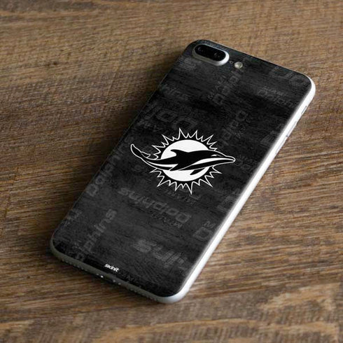 NFL Miami Dolphins Black & White iPhone 8 Plus Skin