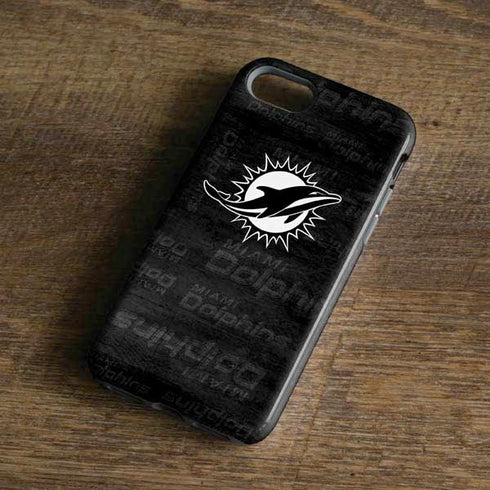 NFL Miami Dolphins Black & White iPhone 8 Pro Case